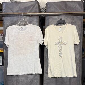 Stylish Graphic T-Shirts - Grey & Cream